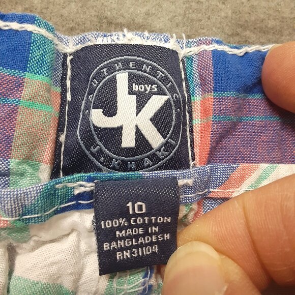J. Khaki Boys Shorts Size 10 Pockets Zip/Button Waist 22 in Inseam 8 in Plaid - Picture 9 of 9